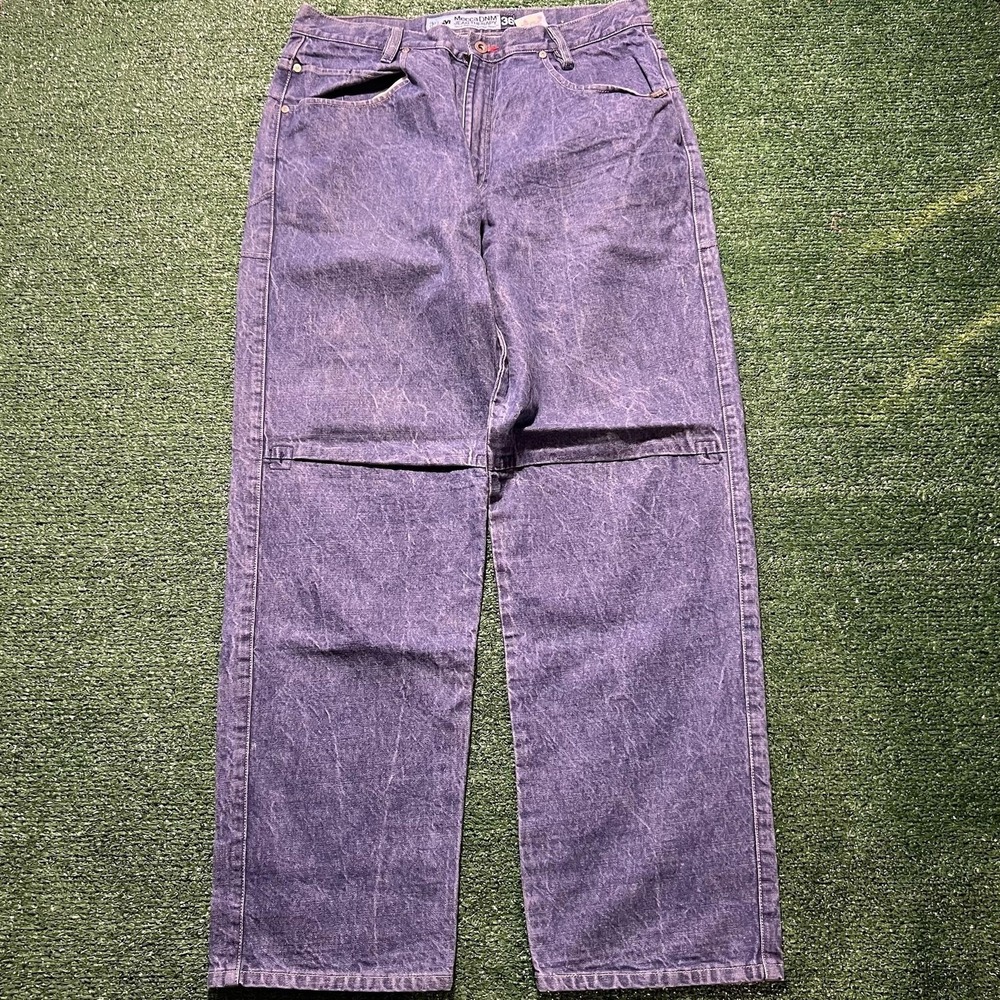 Vintage Mecca DNM Jean Therapy Jeans Mens 36x32 Blue Acid Wash Relaxed Straight